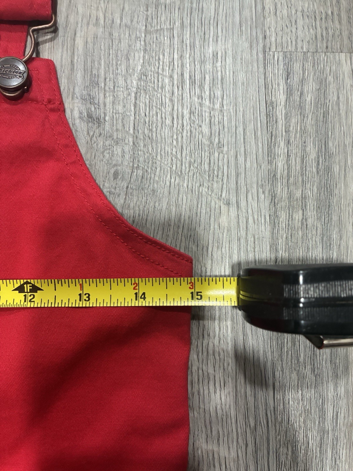 Dickies Overall Dress Stretch Pockets Back Zipper Red Women’s S