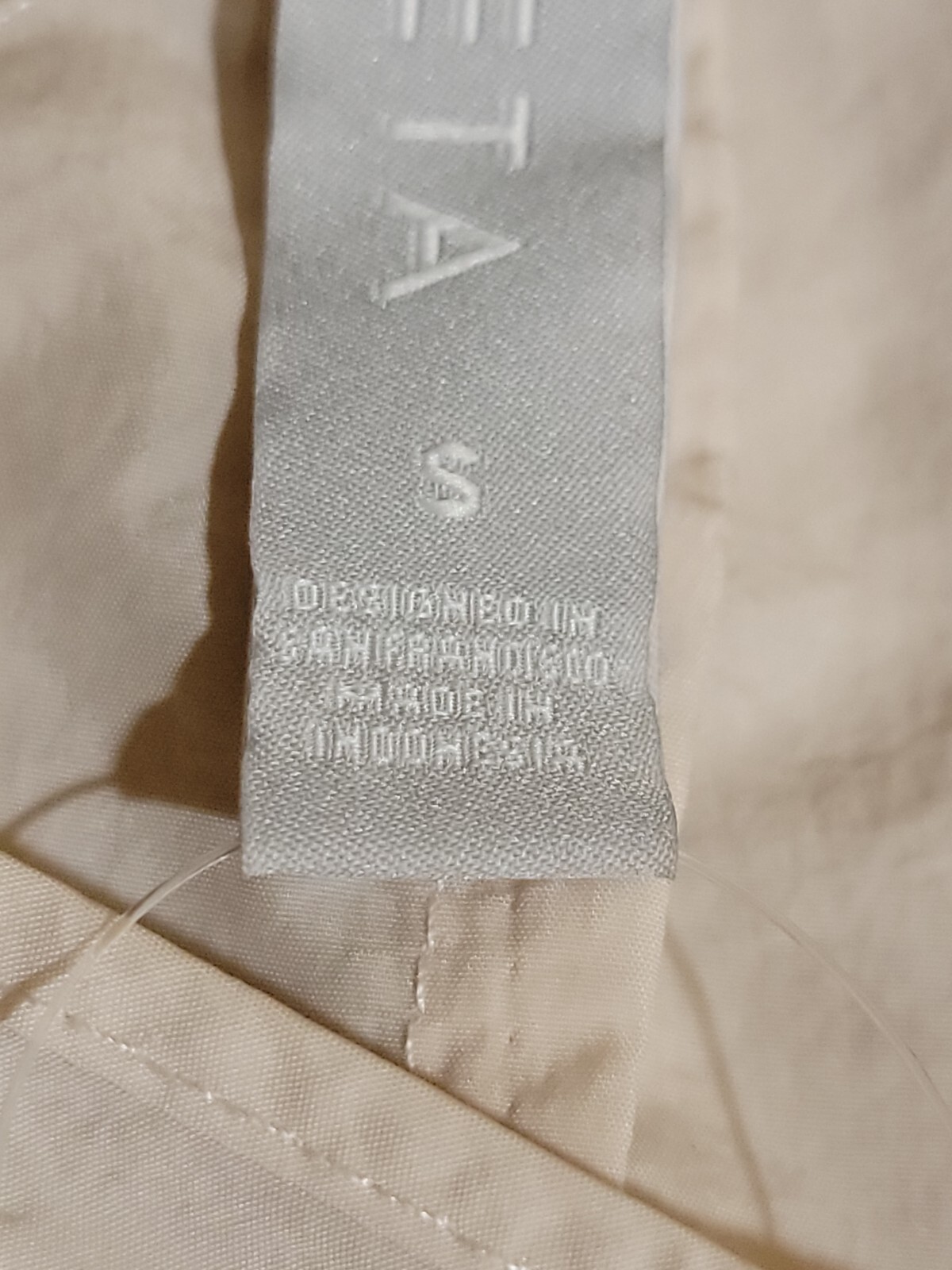 Athleta Canopy Parachute OVERSIZED Nylon Swing Dress Size S Beige Lightweight #X