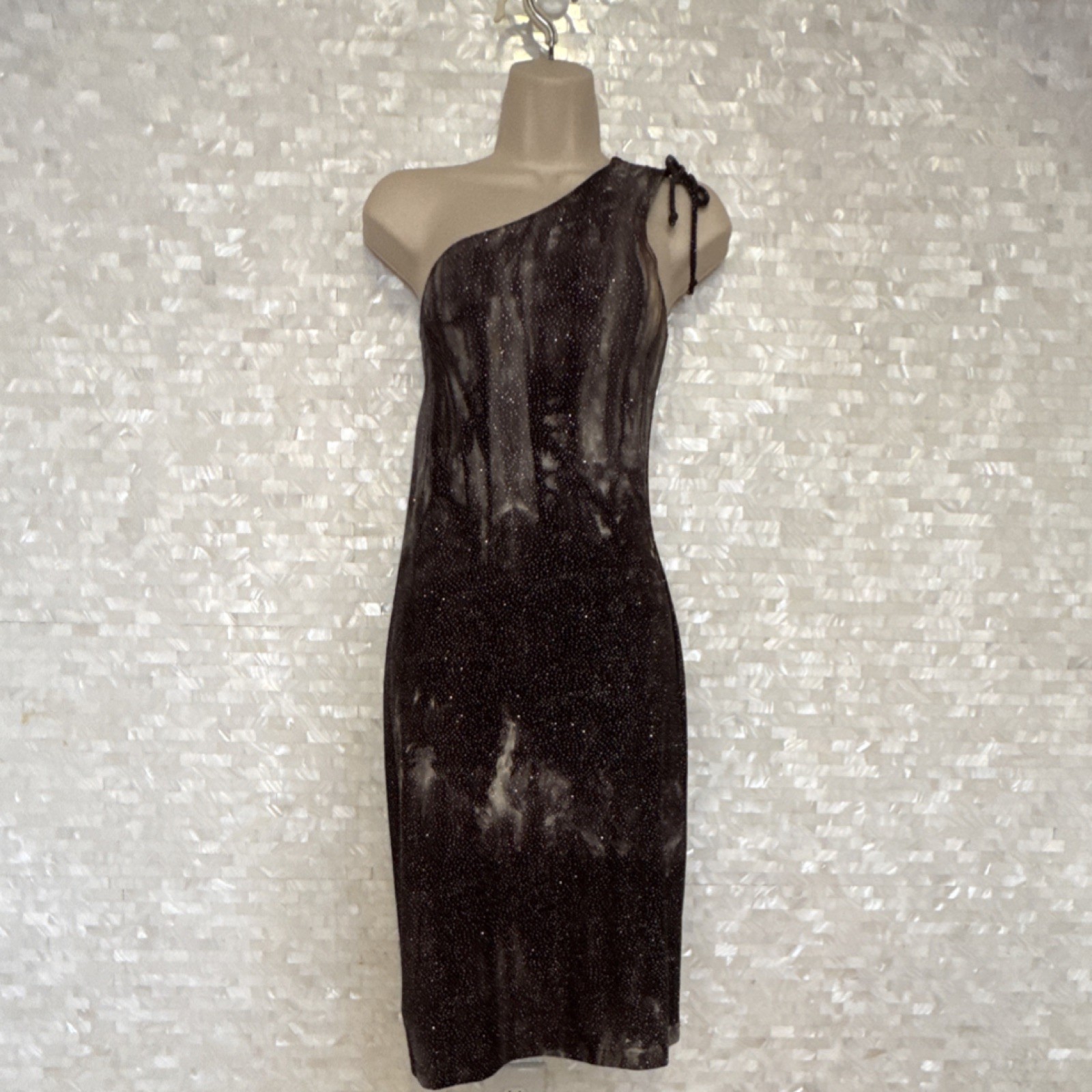 Size M Glitter Bodycon Acetate/Spandex Party Cocktail Evening Dress