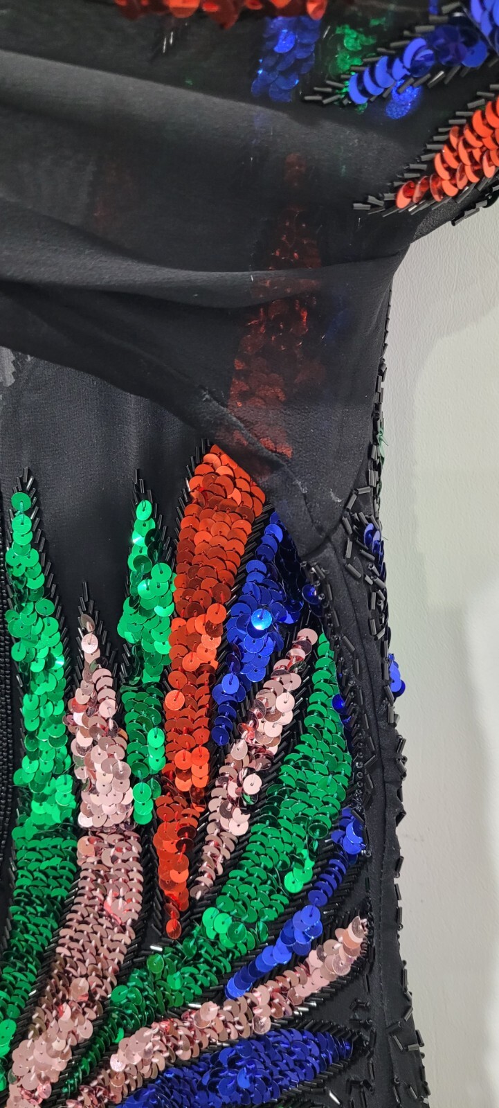 Sho Max Originals Sequin Rainbow Long Evening Party Cocktail Dress Women Size XS