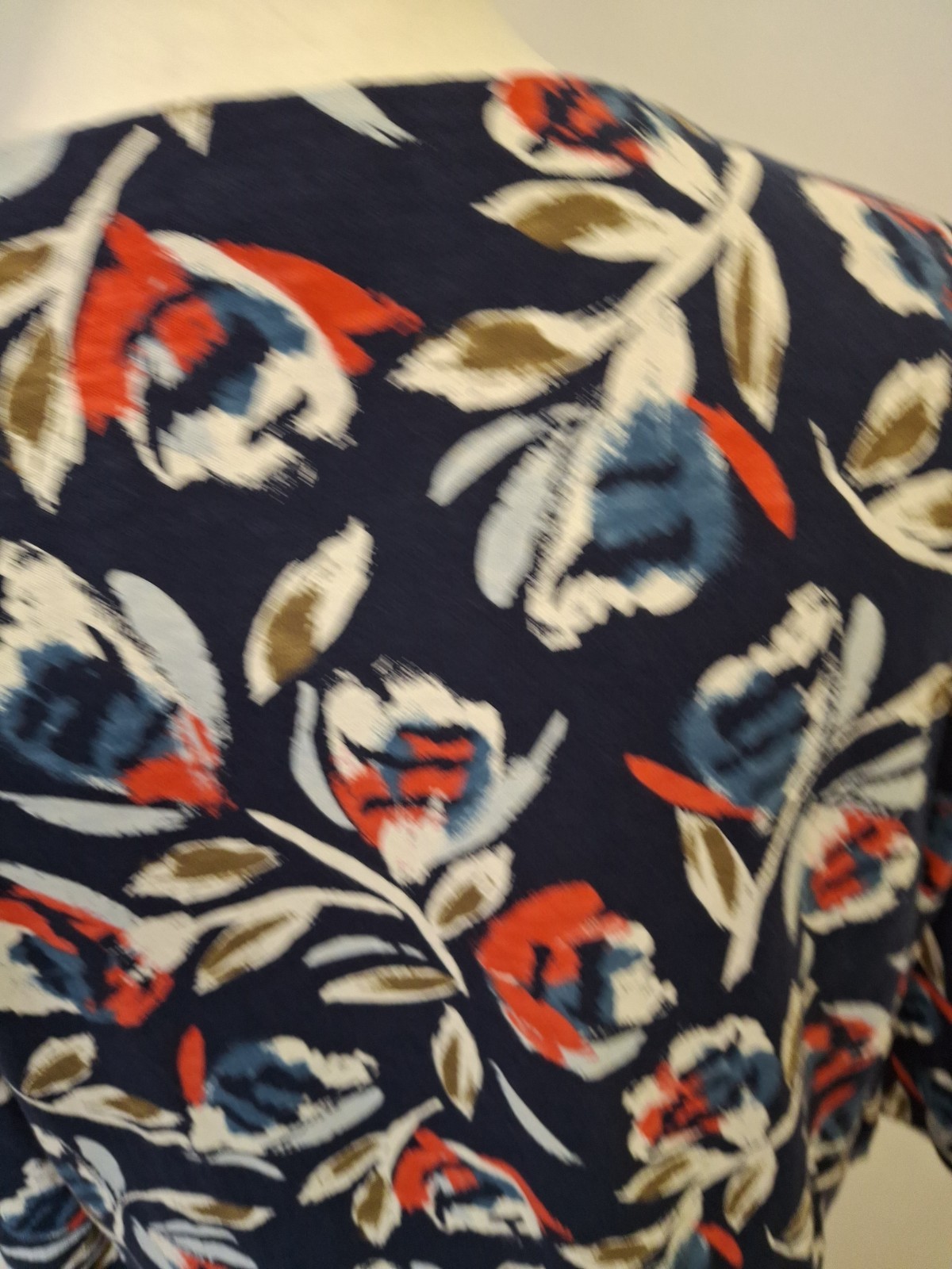 Seasalt Cornwall Shore Foraging Tunic Dress Pockets navy Blue Floral Long Sleeve
