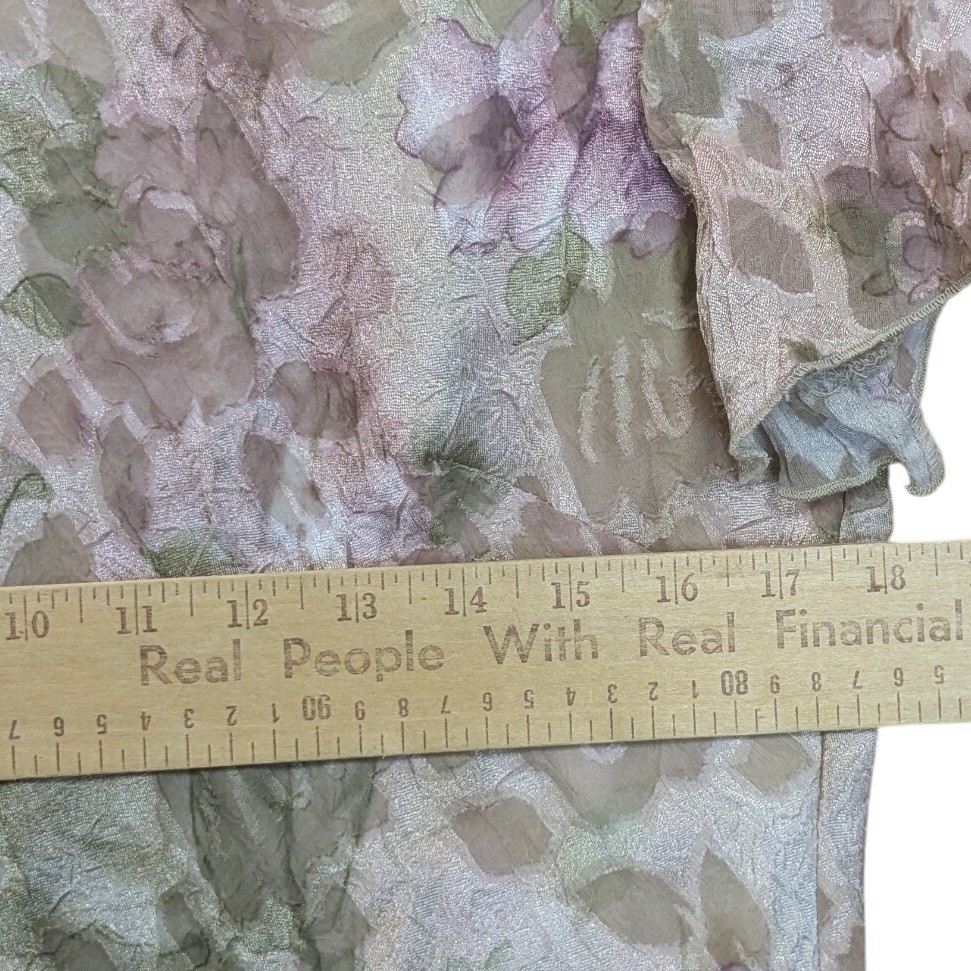K Studio Floral Tiered Midi Dress 90s Fairy Cottage Retro Feminine Womens 16