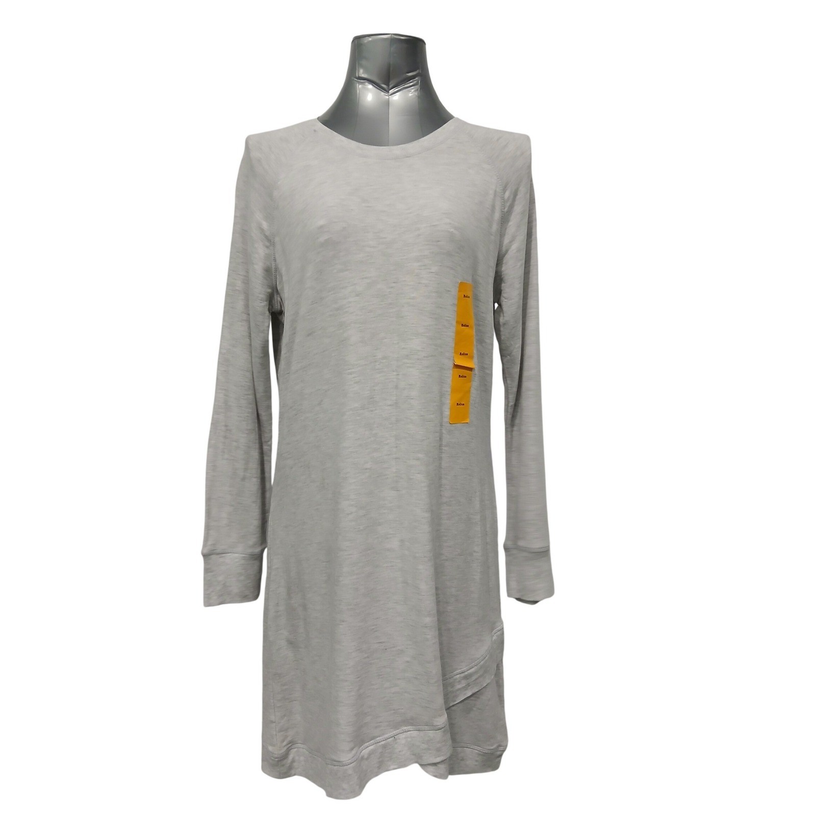 Active Heather Grey Buttery Soft Modal Asymmetrical Hem Sweatshirt Dress Med NWT