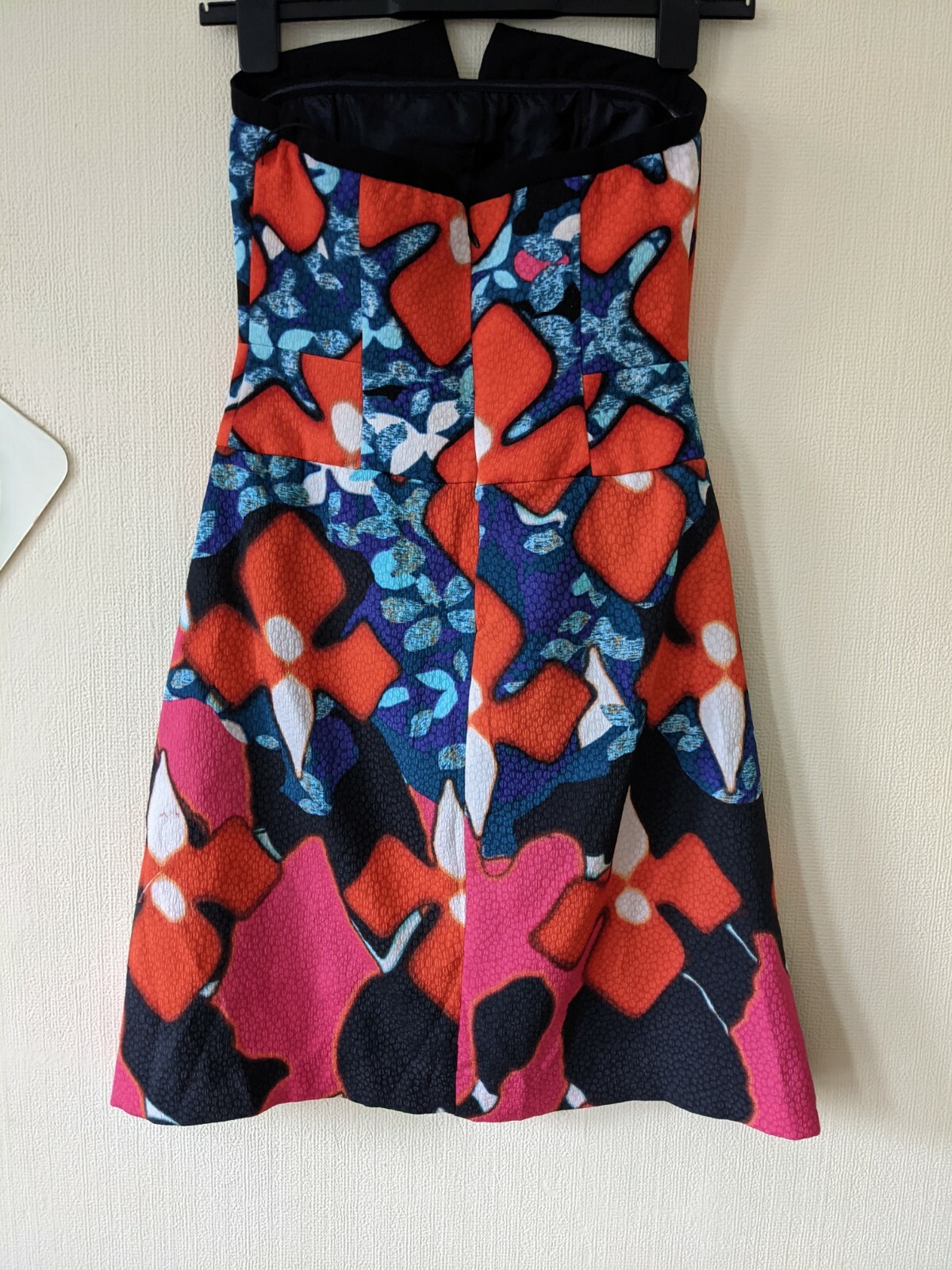 Peter Pilotto Mini Floral Strapless Party Cocktail Dress Abstract Pattern 2 UK 6
