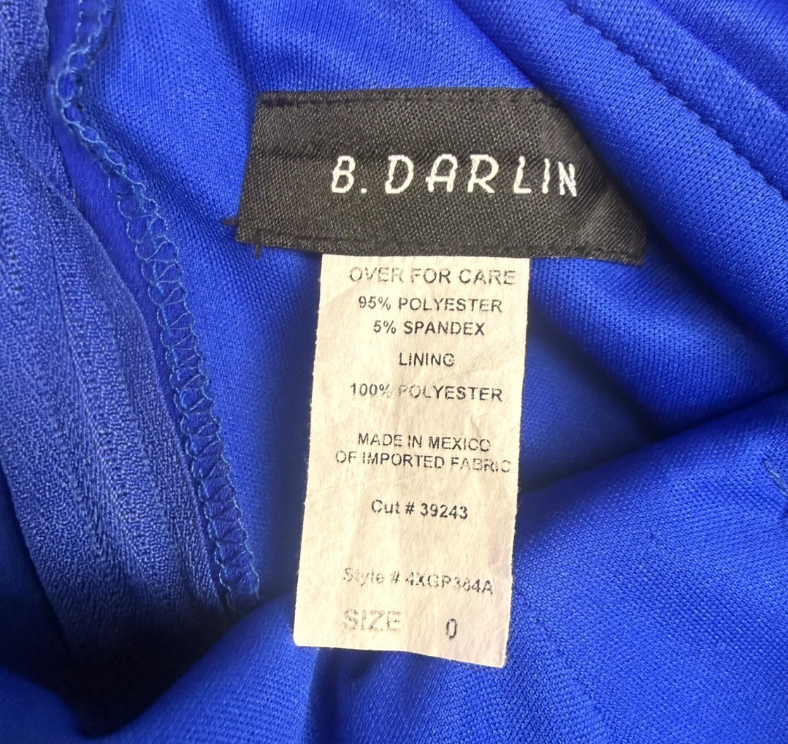B DARLIN Junior’s Royal Blue Hi-low Fit & Flare Dress Size 0