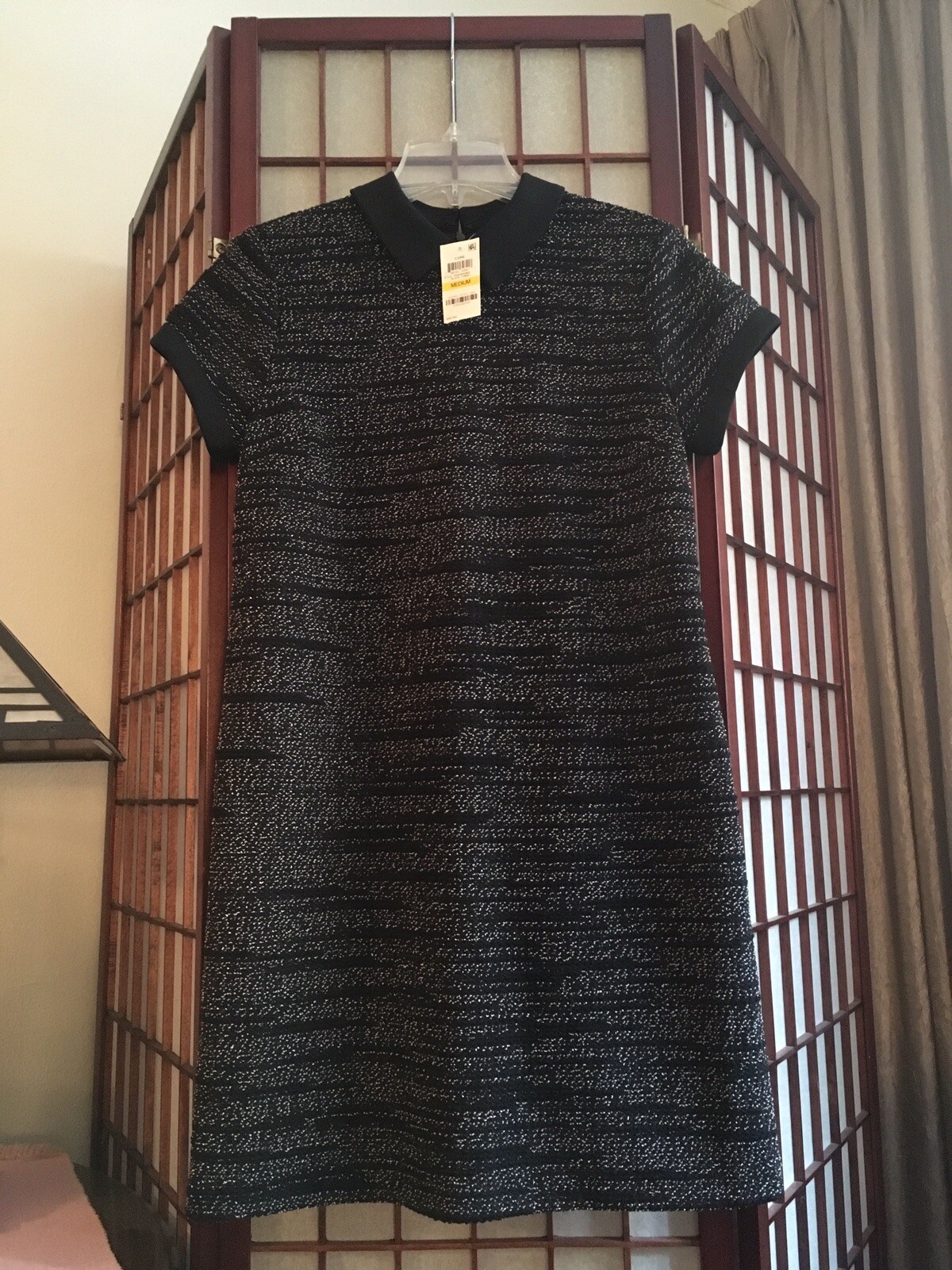 NWT Womens Jersey Stretch Dress EasyCare Size Medium PeterPanCollar MAISON JULES