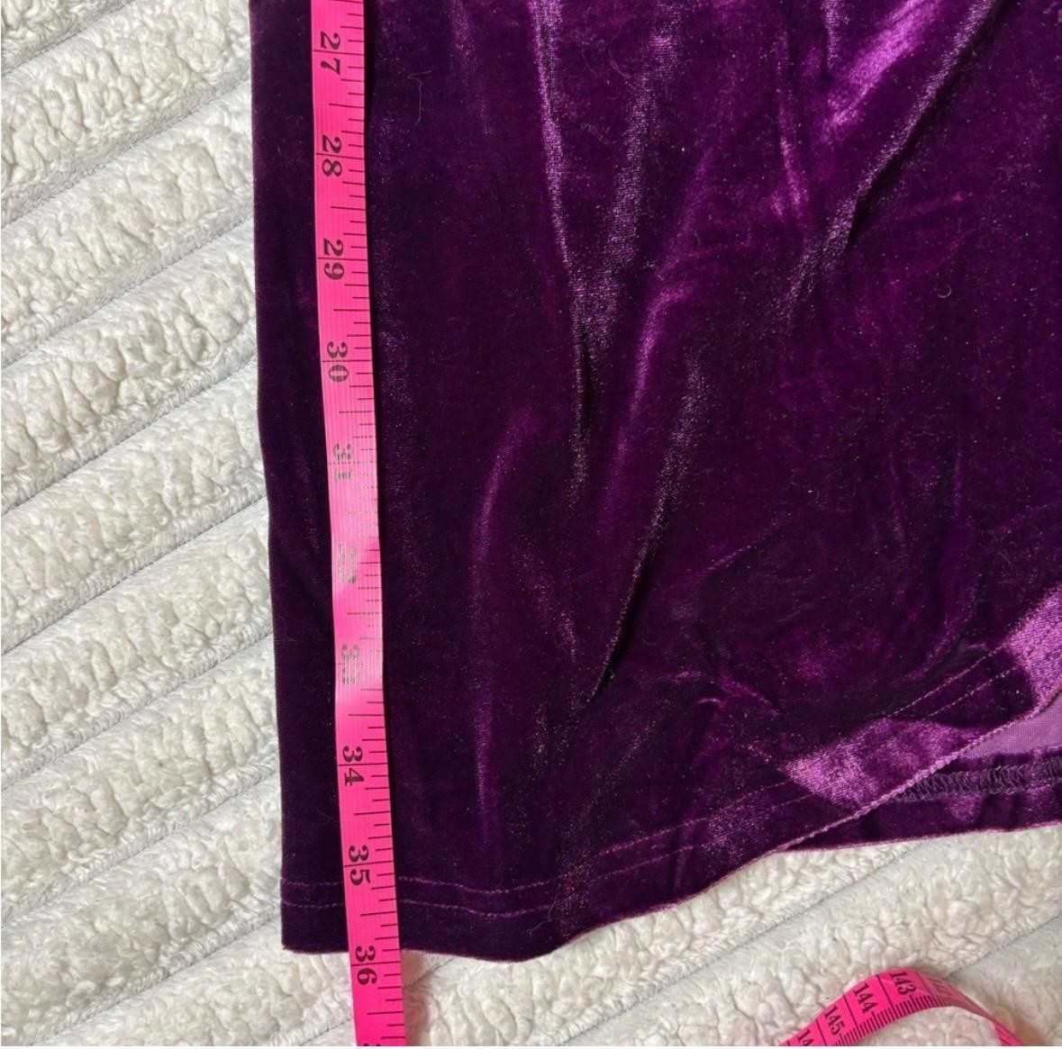 LULUS -Size M- Glamorous Celebrations Dark Purple Velvet Strapless Tulip Dress..