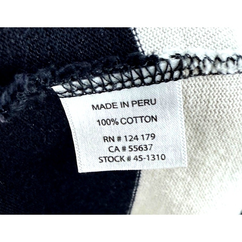 Johnston & Murphy Womens Black White Striped Cotton Sleeveless Knit Dress S