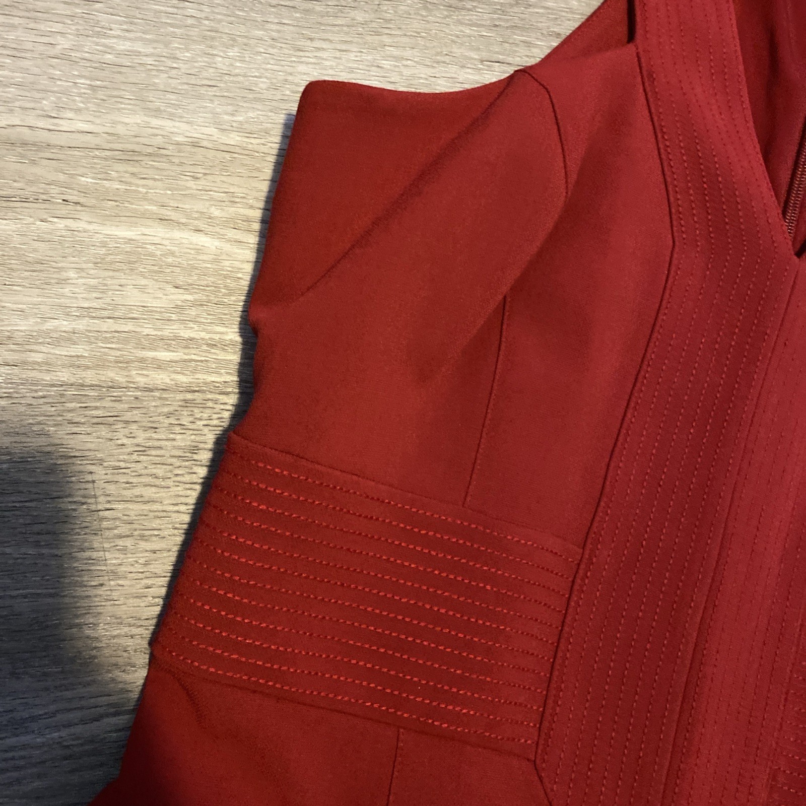 ***NWT***EVA MENDES FOR NEW YORK & COMPANY “MARISOL” MIDI RED DRESS SIZE 10
