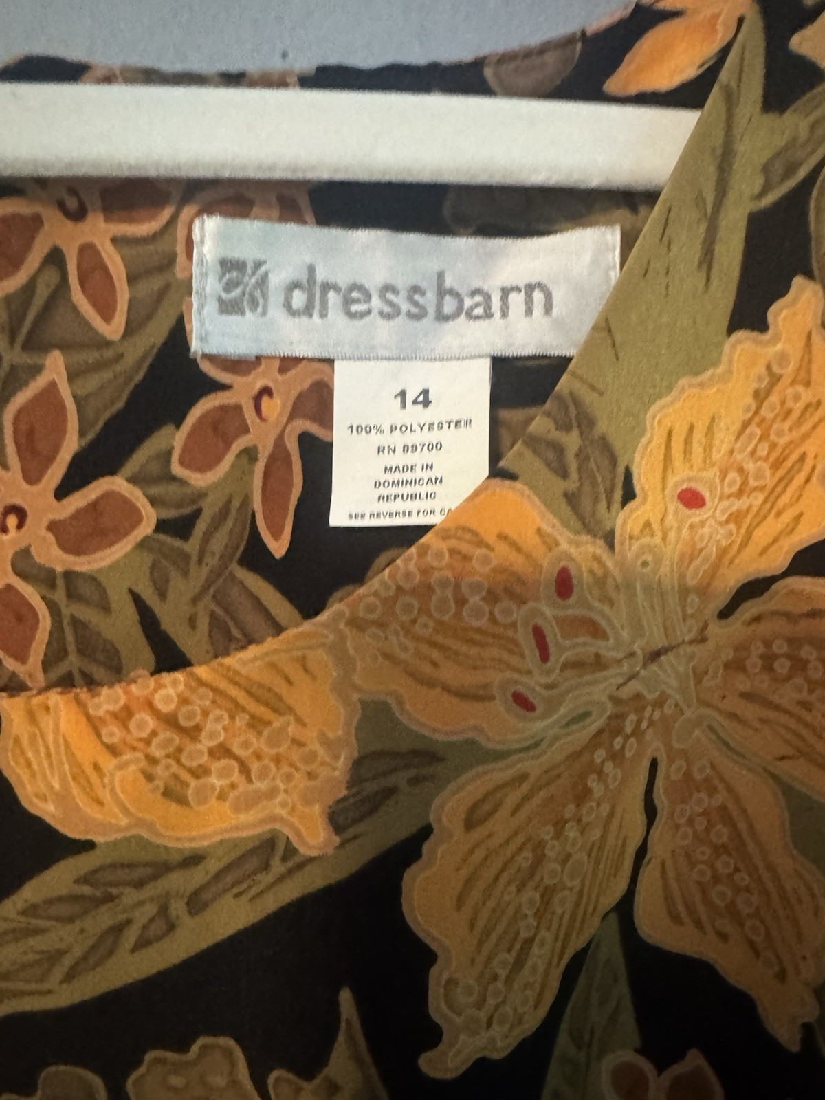 Dressbarn Womens Black Multicolor Floral Sheath Dress Square Neck 14 Polyester
