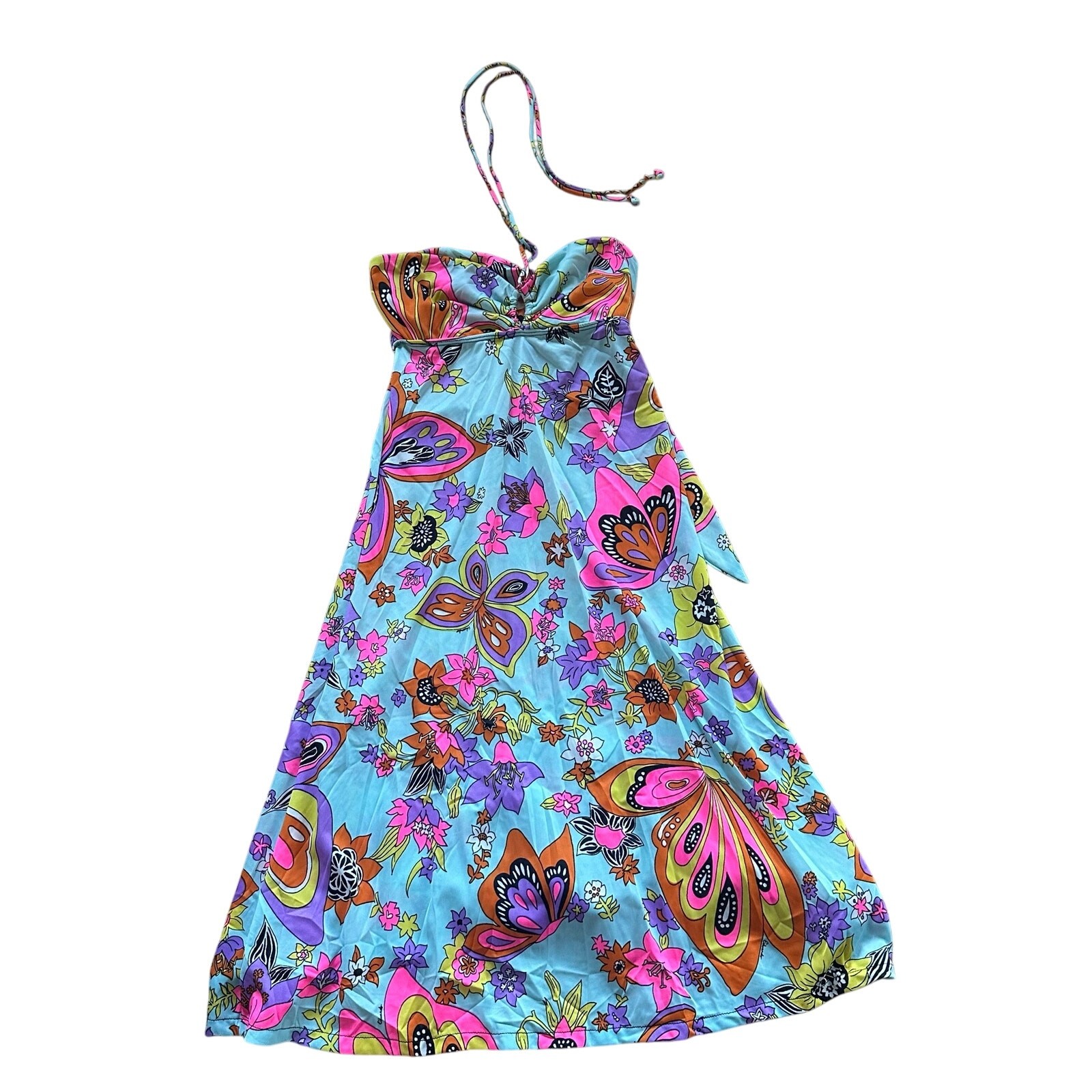Puglia for Fly Botique by Jean Marie Butterfly Midi Dress Size S/M NWT