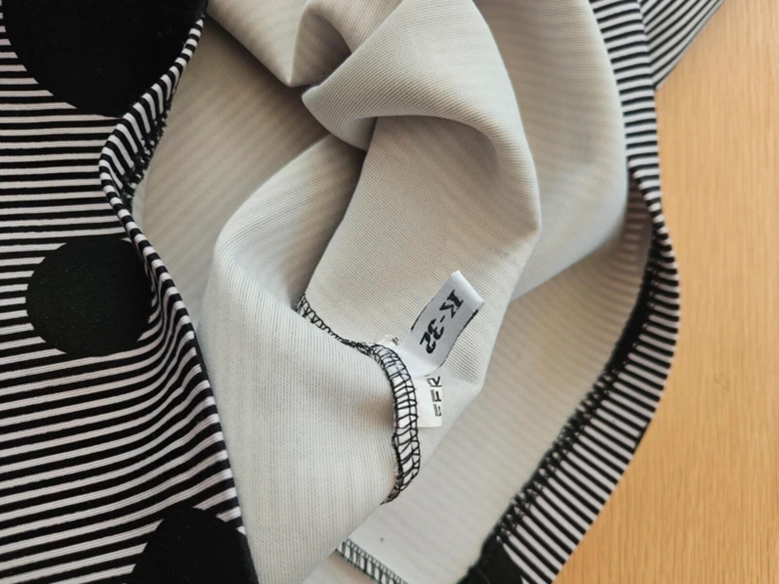 Fervente Black & White Polka Dot Stripe Stretch Dress