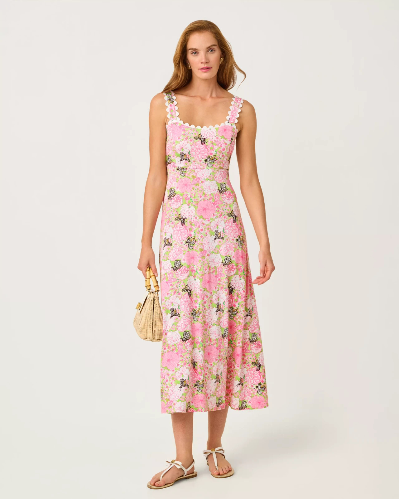 NWT Lilly Pulitzer Dwyer Midi Dress 2 Color , Choose Size . Free Shipping !