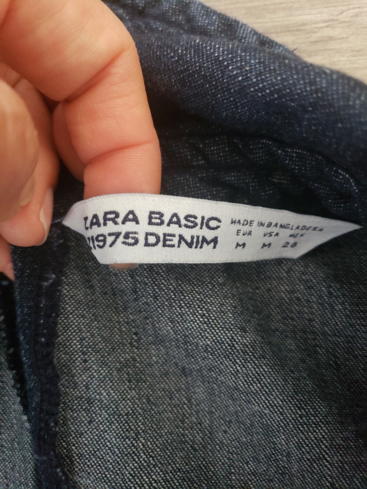 ZARA BASIC Denim Dress cap sleeve Blue USA Size Medium