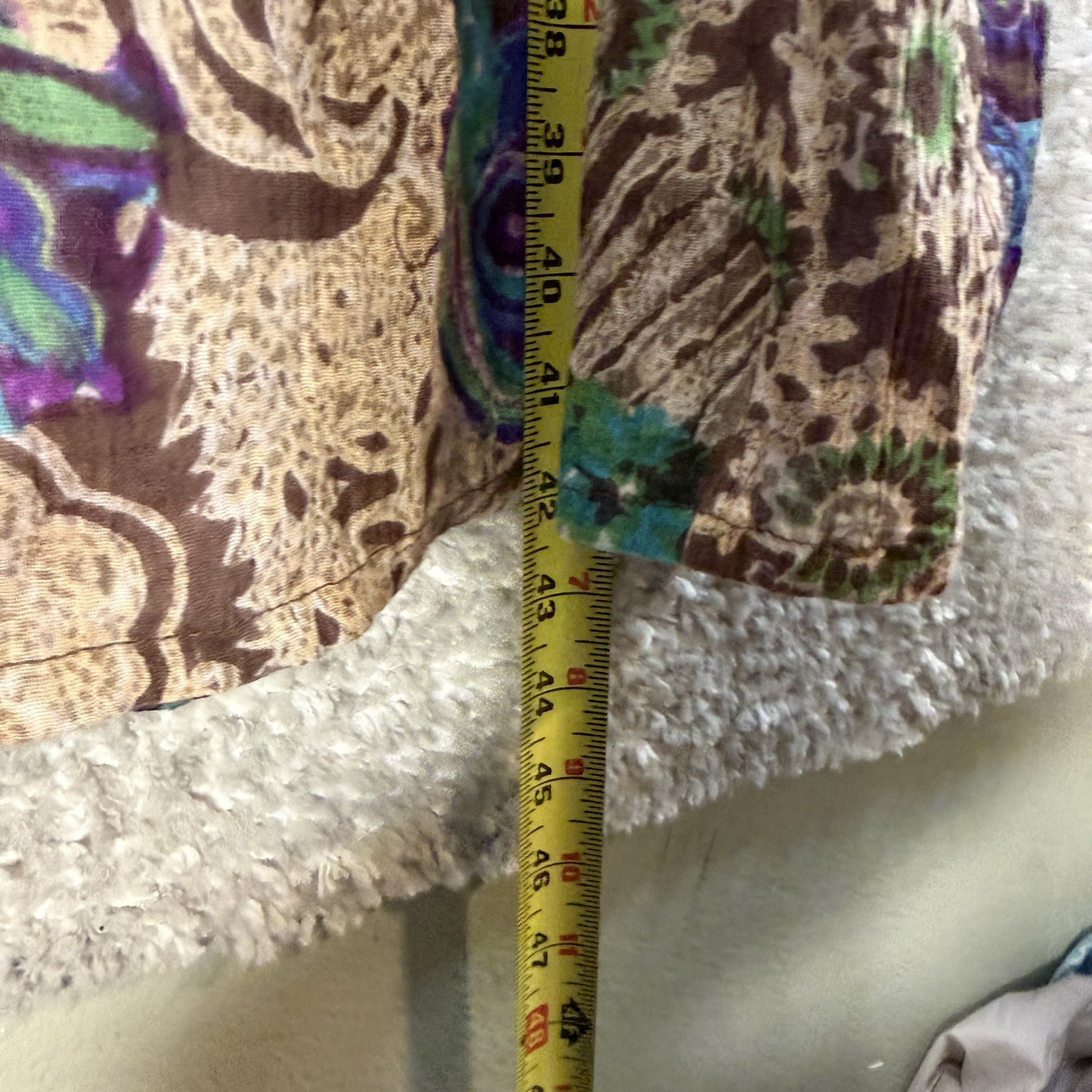 Sante Classics Kaftan Midi Dress Bohemian Peasant Artsy M Cotton Hawaiian VTG