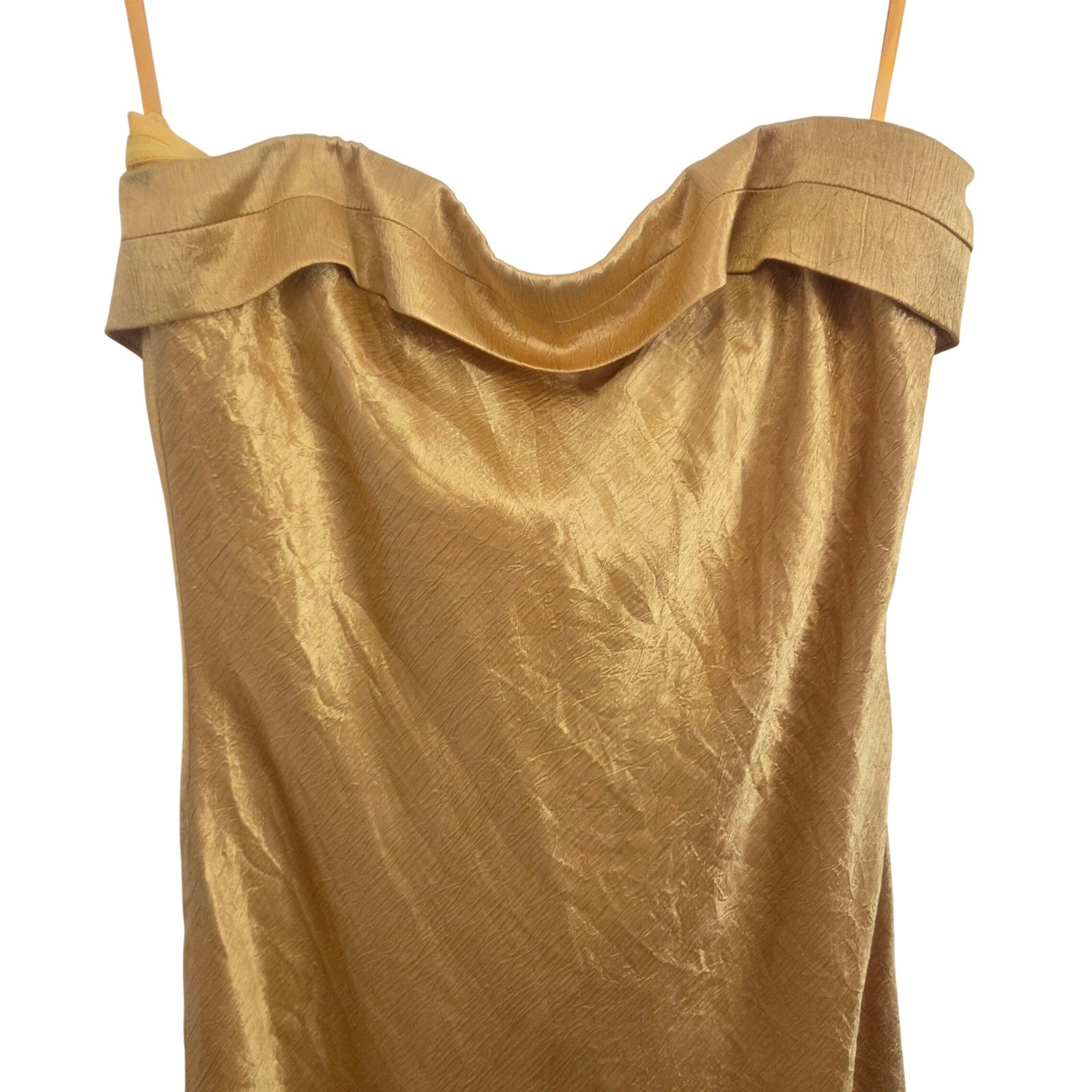 Runaway The Label Leila Slip Dress Marigold Yellow Strapless Midi Size Medium