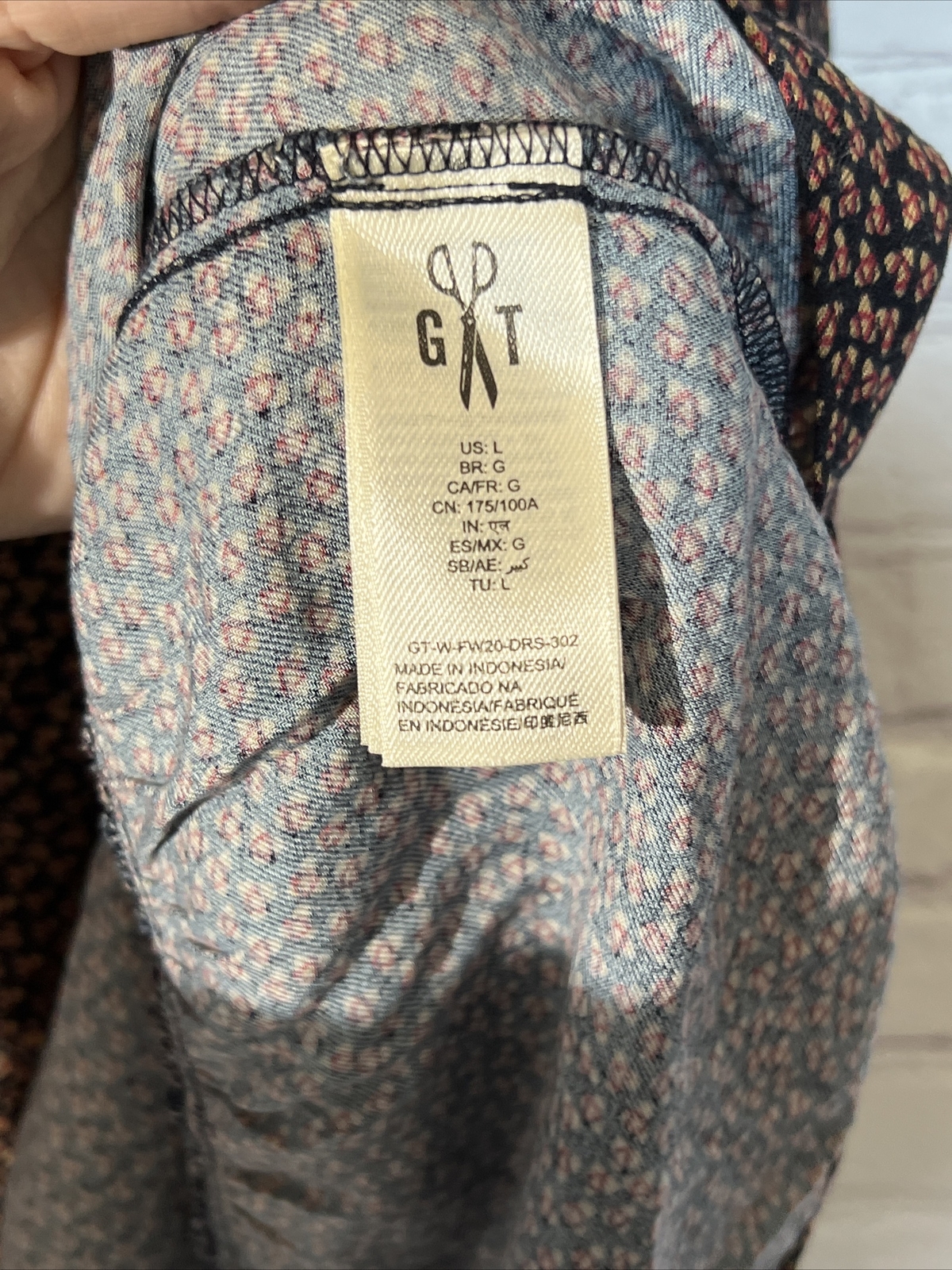 NWT Goodthreads Women’s Mini Navy Geo Swing T Shirt Dress Size Large