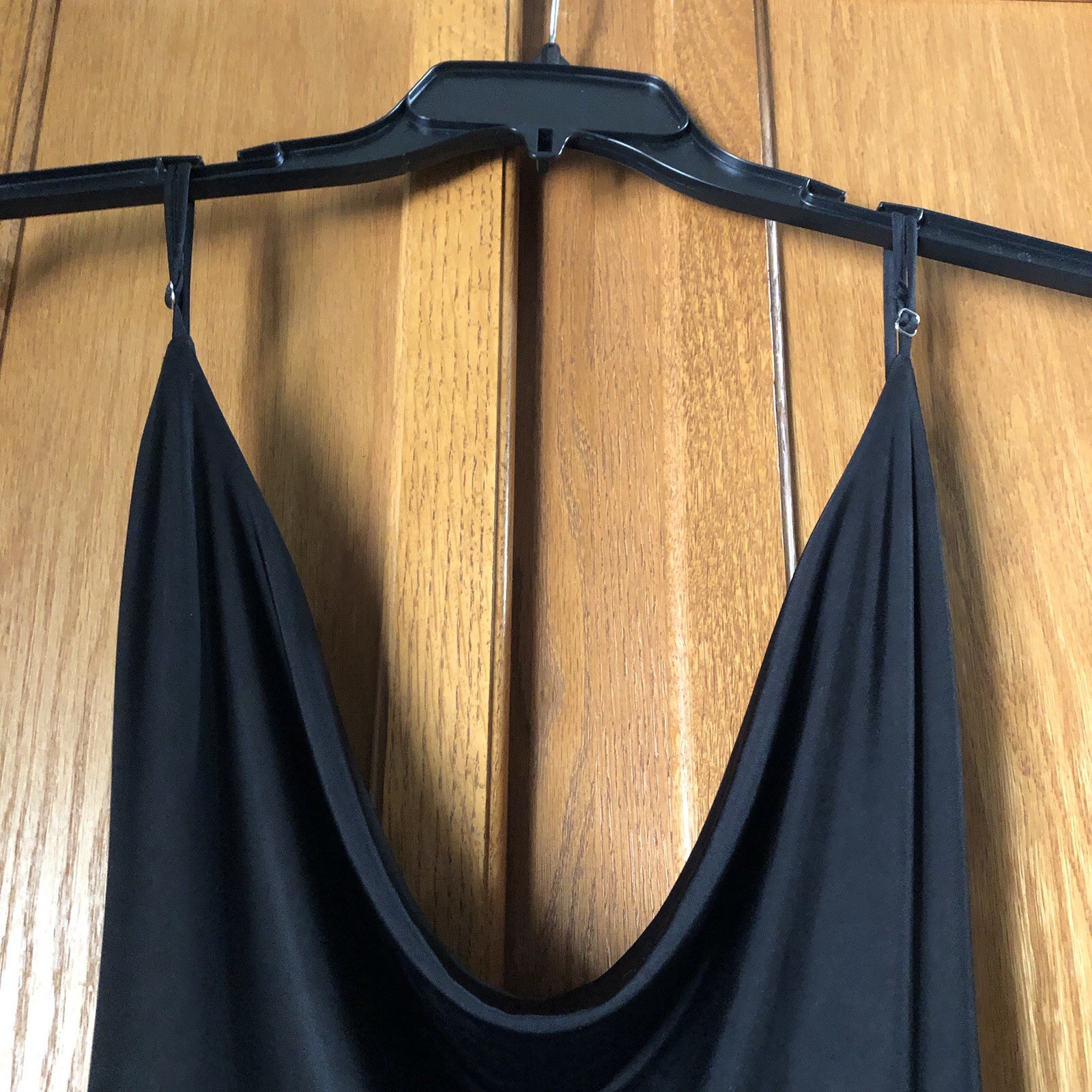 Lucy In The Sky Dion Cowl Neck Maxi Dress Open Back Slit Black Small