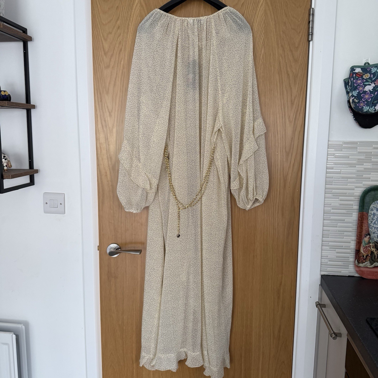Primark Rita Ora Cream Black Sheer Dress Beach Cover-up UK 8 EU 36 BNWT Chain