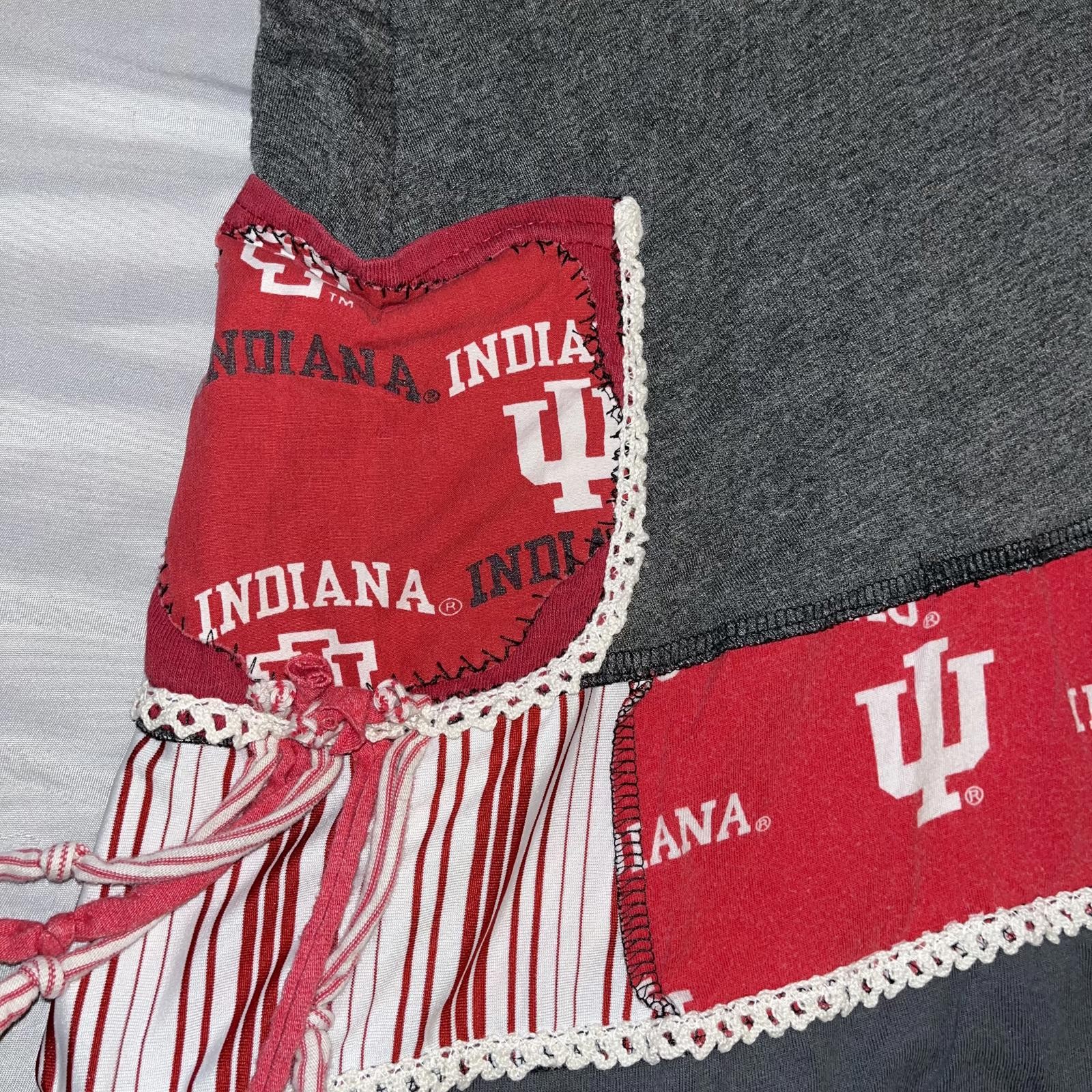 Handmade Indiana University Hoosiers Women’s Dress Basketball Funky DIY Gray Red