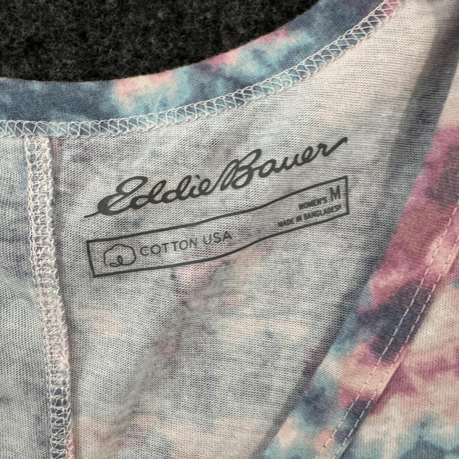 Eddie Bauer Dress Women’s Medium Multicolor Tie Dye Tank Midi Cotton Jersey