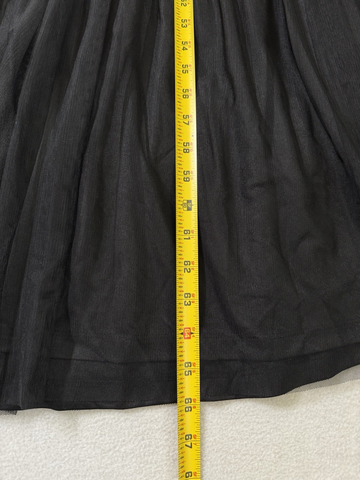 Mac Duggal 35111 Embroidered Floral Gown Black Long Bishop Sleeve Size 8 NWT