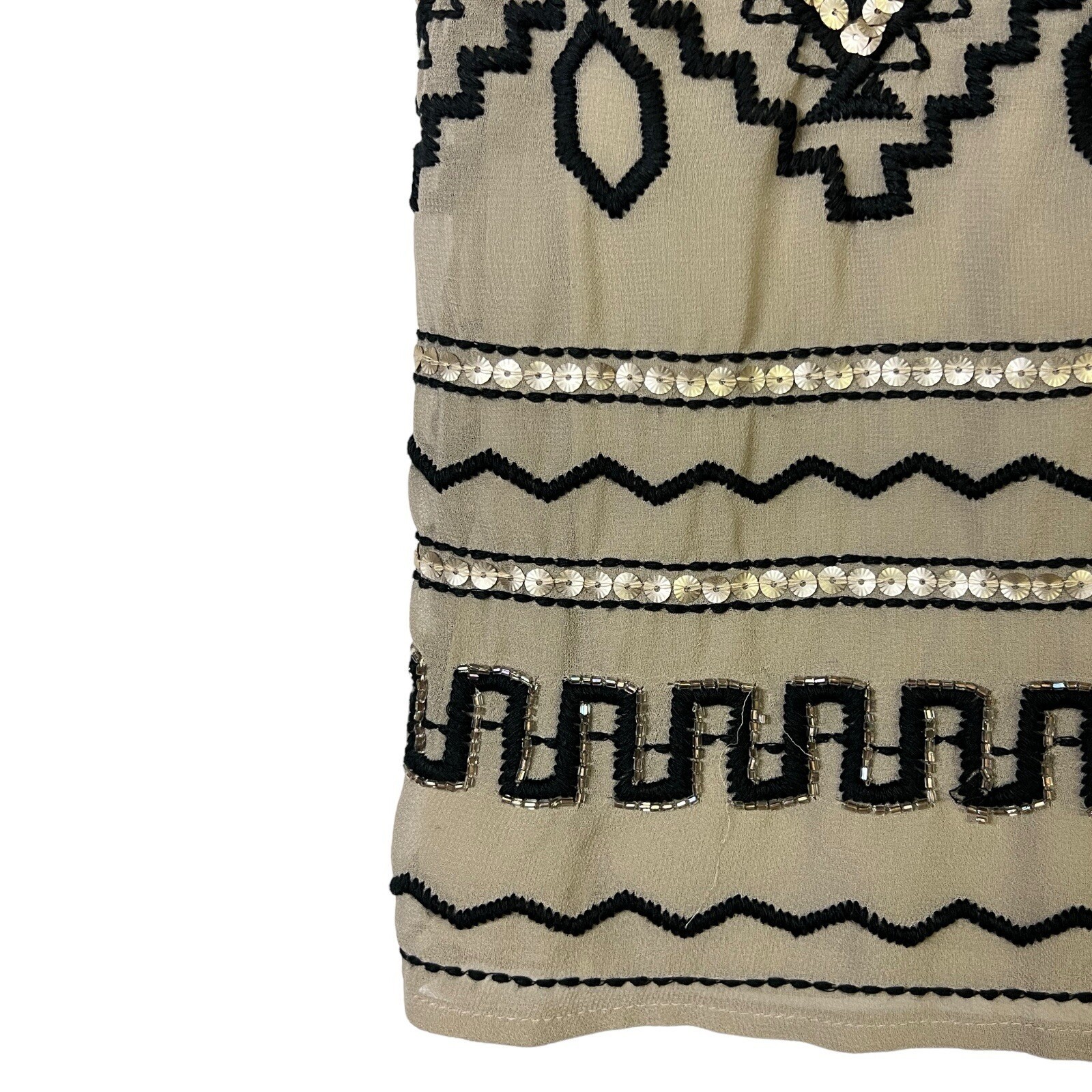 Chelsea & Violet Dress Small Beaded Sequin Embroidered Ethnic Bohemian Boho New