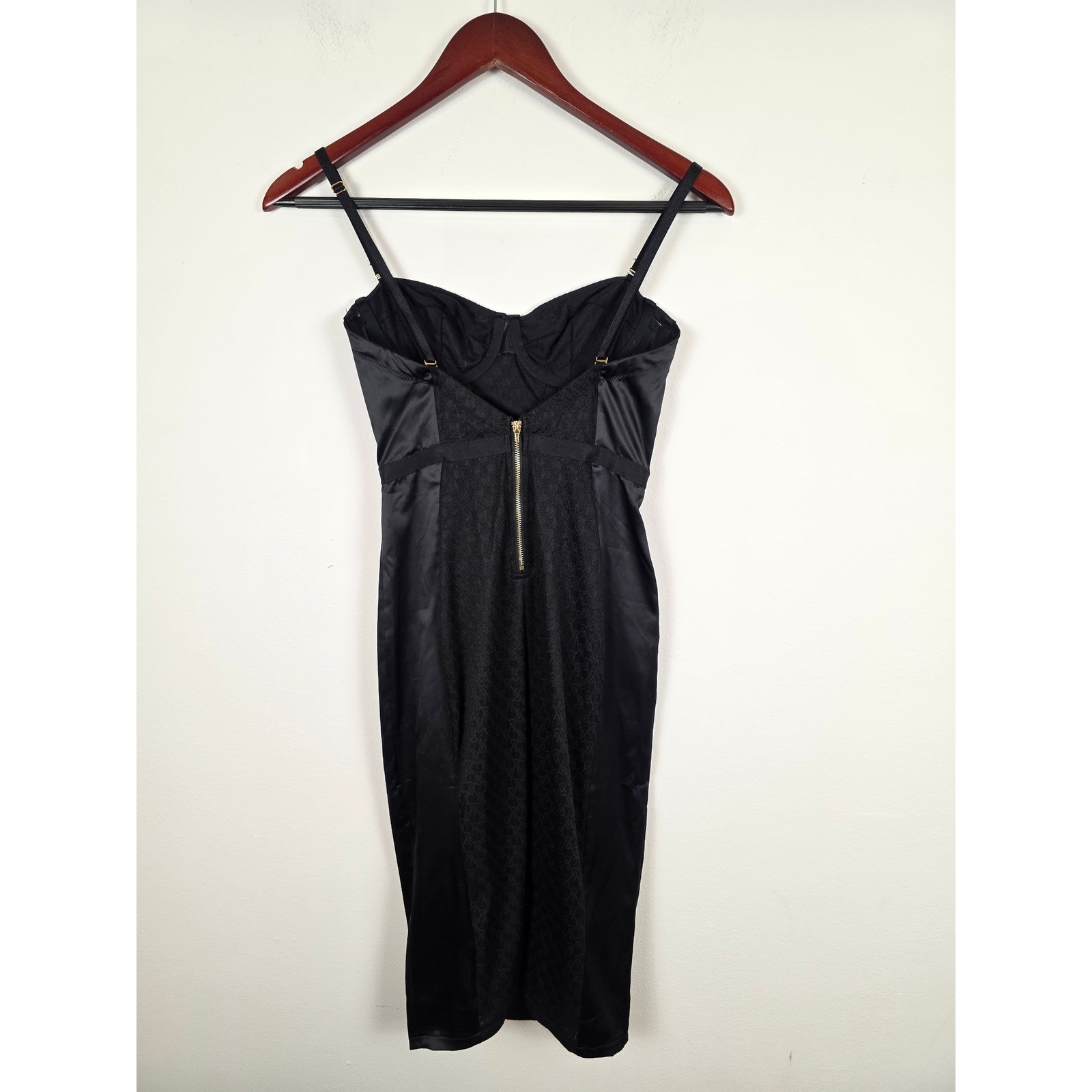 VS Archives Victoria’s Secret Monogram Black Lace Bustier Corset Dress XS Party