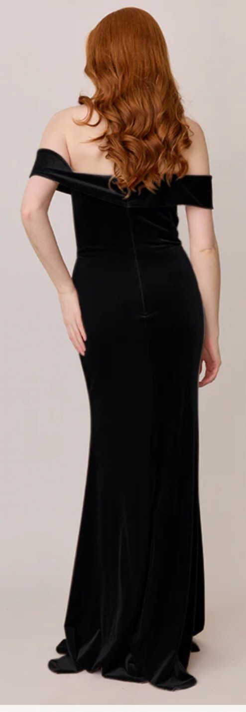 NWT-Womens Revelry Velor Off The Shoulder Dress-Black-Size 6-FAST SHIPPING