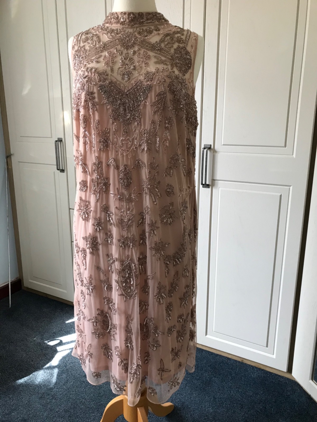 Summer Dress And Jacket by Joanna Hope Bead Embroidered Wedding Formal Size 20