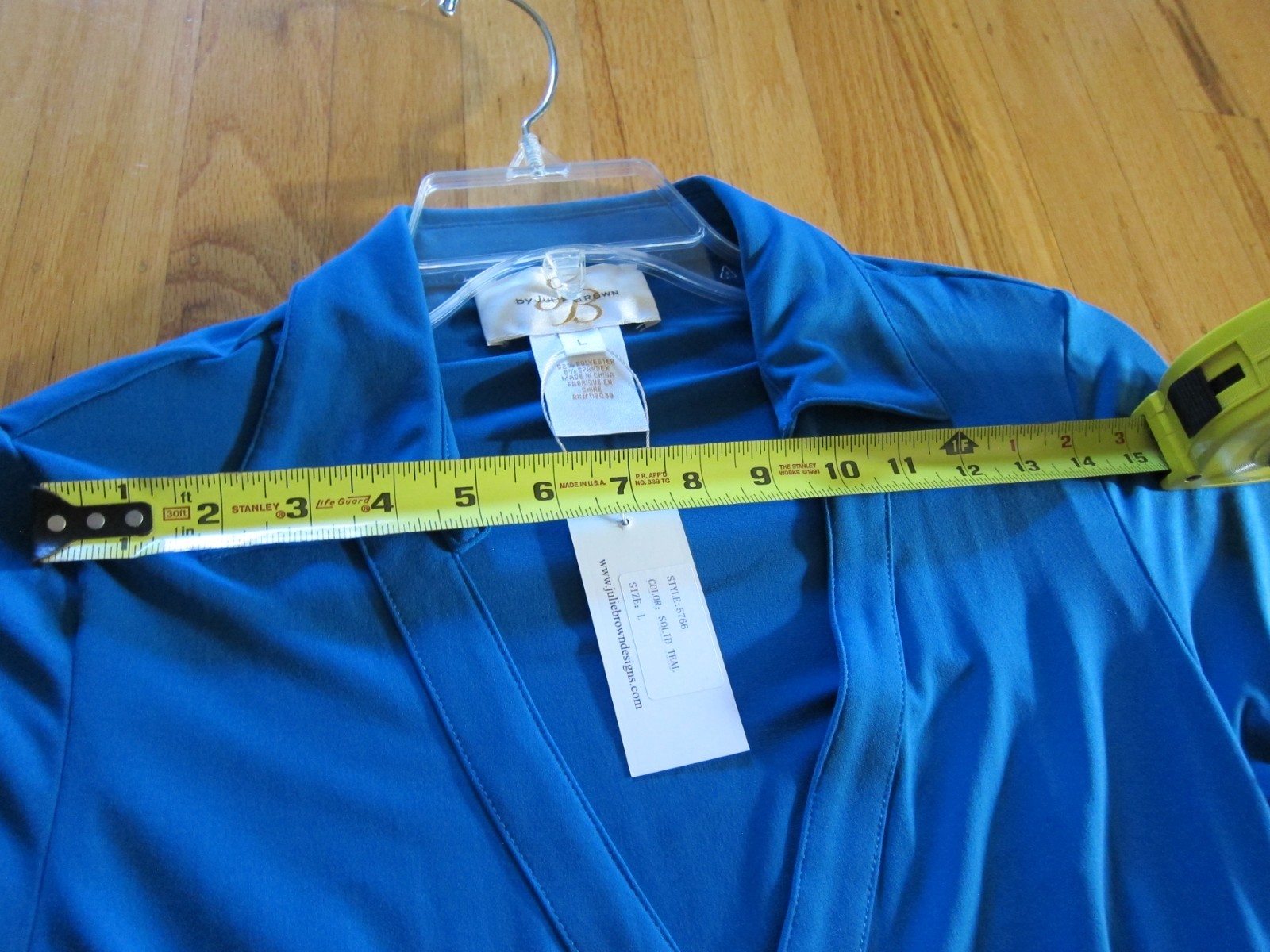 JB BY JULIE BROWN BLUE TEAL DRESS Large NEW