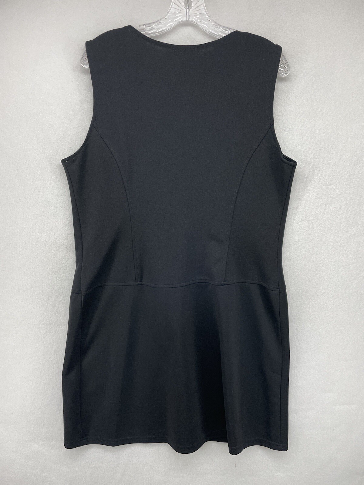 BASIC EQUIPMENT WOMENS DRESS BLACK EXTRA LARGE XL SHEATH SCOOP NECK 1/2 ZIP