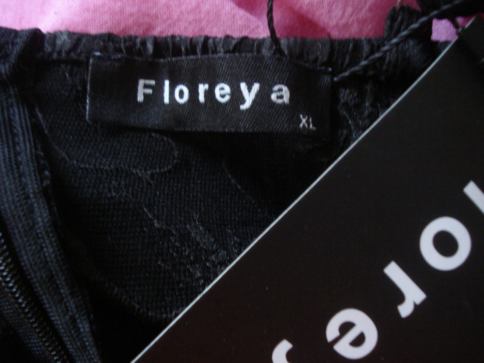 FLOREYA BLACK CRINKLE STRAPPY POLY/ELASTANE SLEEVELESS UK XL 34IN BUST
