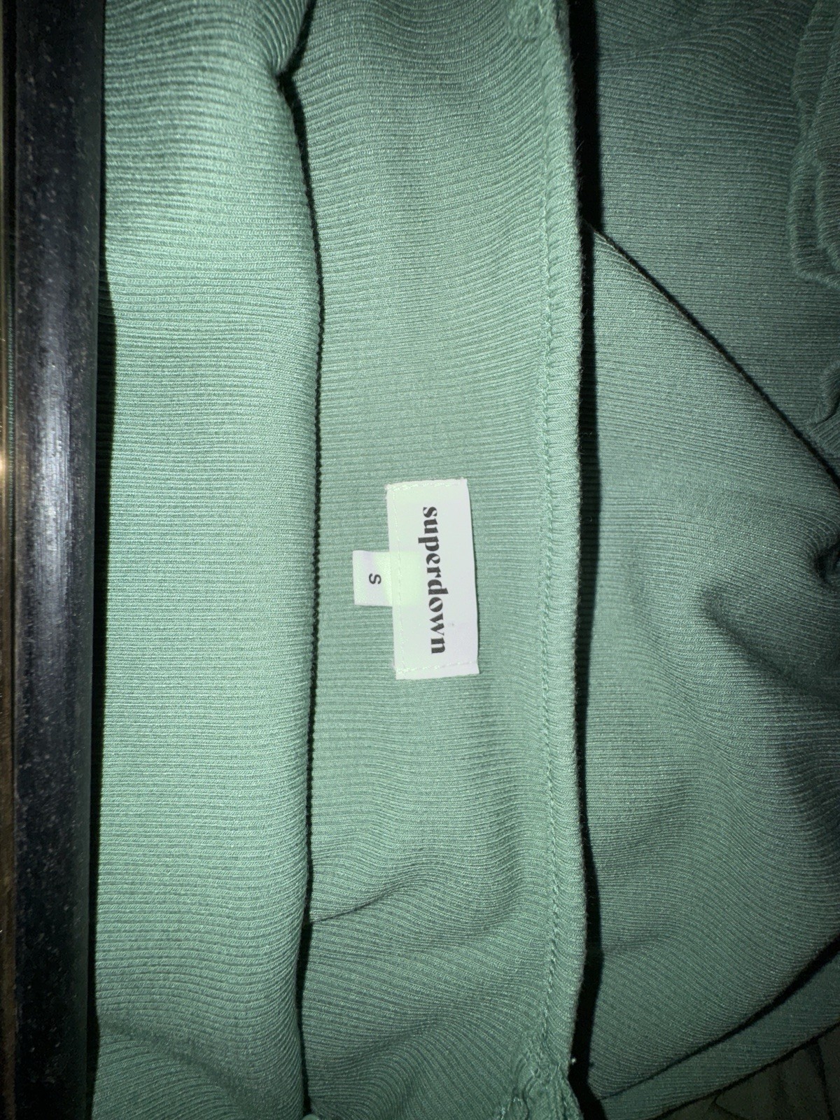 superdown Green Bodycon Square Neck Strappy Sleeveless Midi Dress S Knit