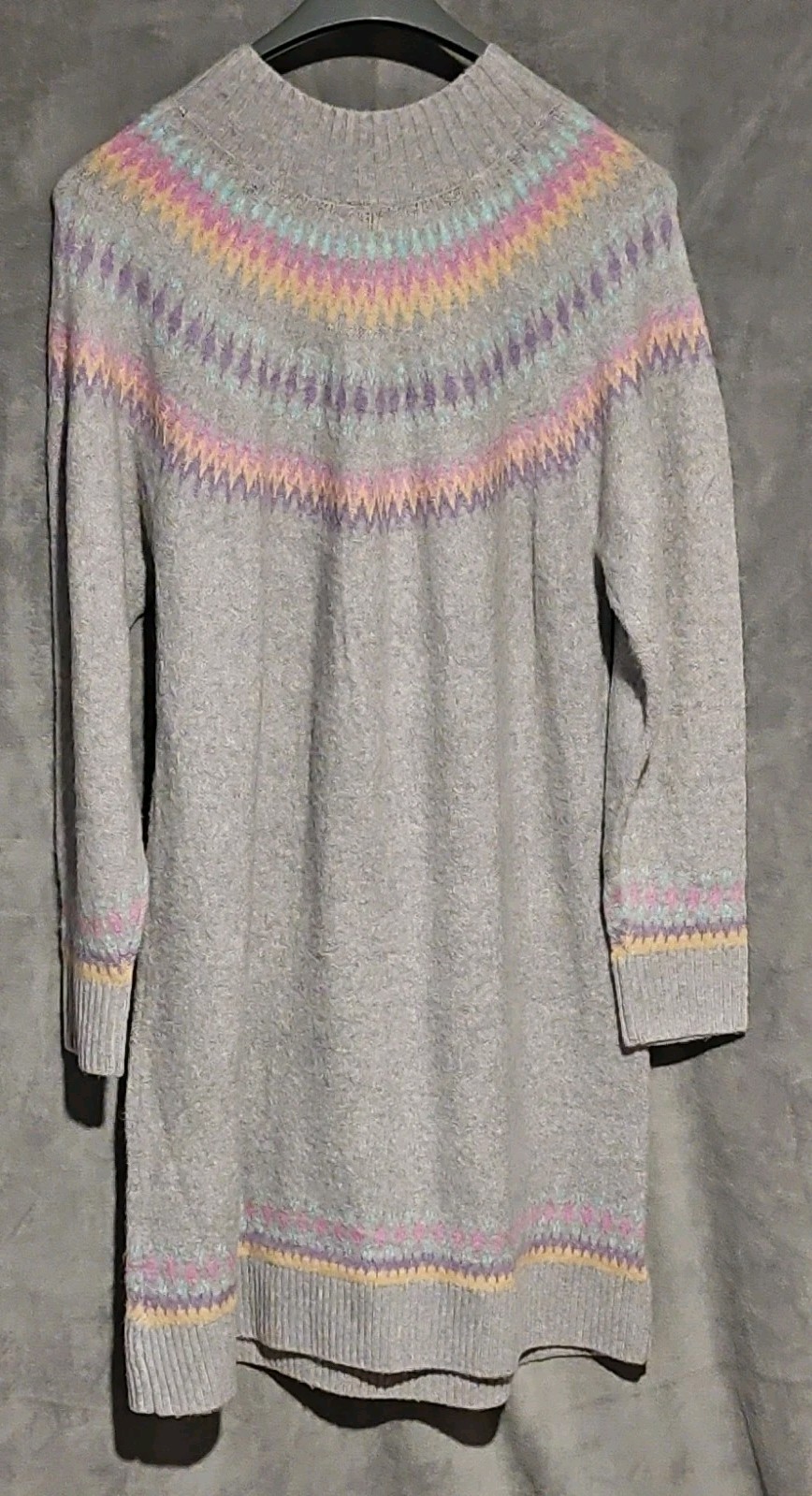TORRID Mock Neck Sweater Dress Striped Gray Long Sleeve Women’s Size 3 / 3X