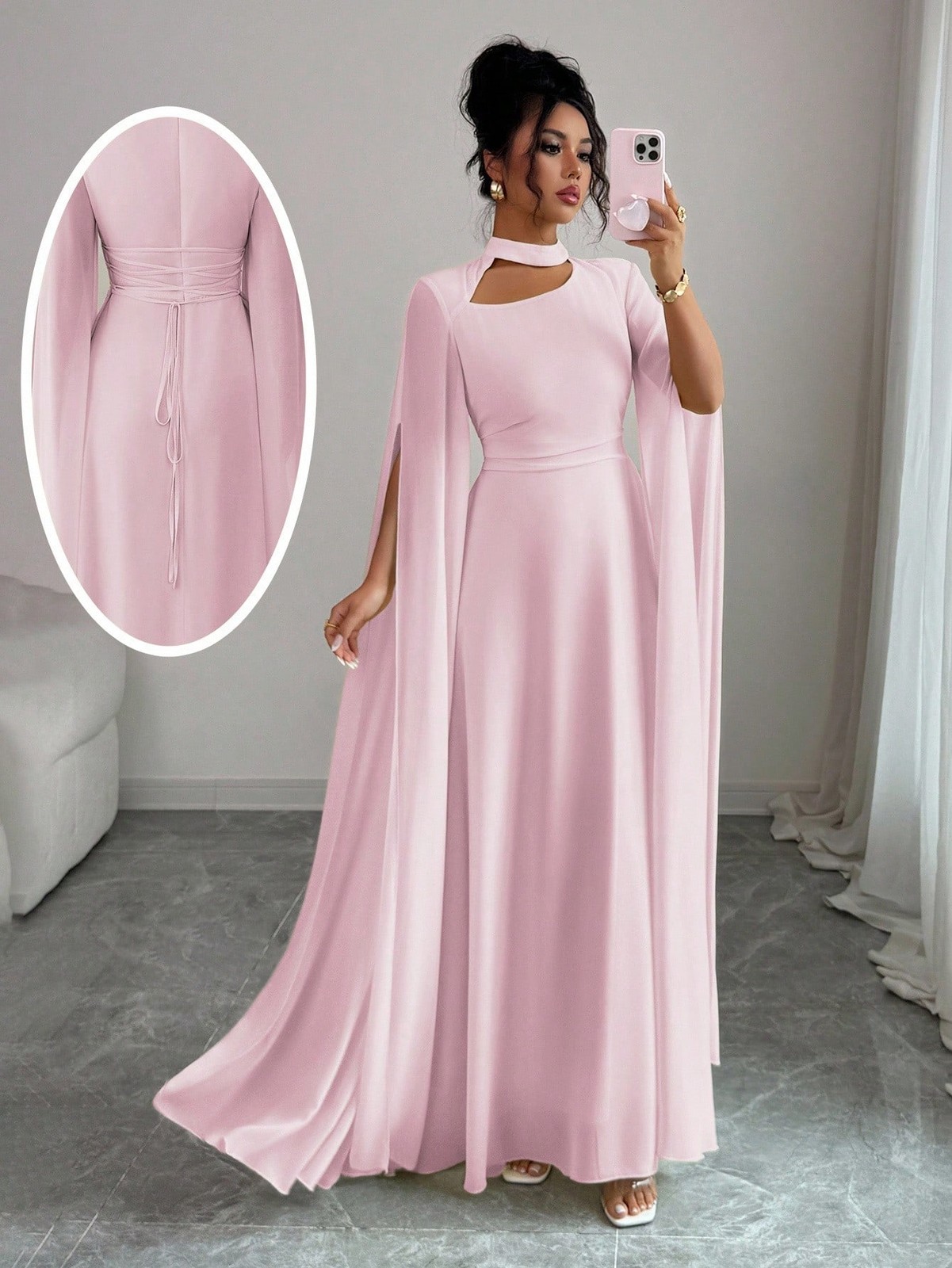 Ladies Elegant Romantic Holiday Style Maxi Dress