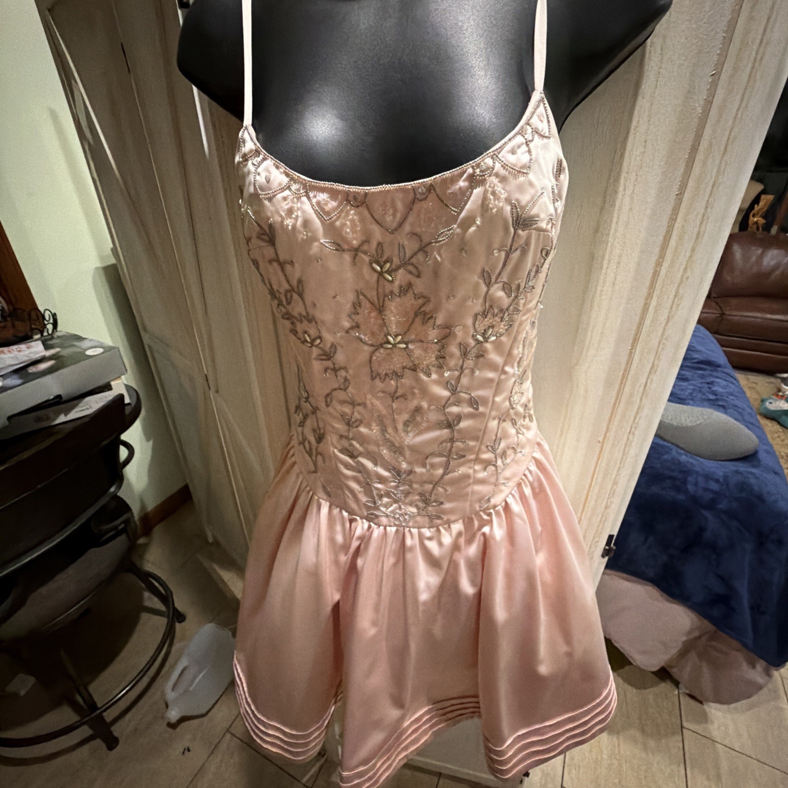 Vtg Betsy Johnson Cupcake Y2K Strapless Evening Size 4 Lace/tulle Tiered Dress