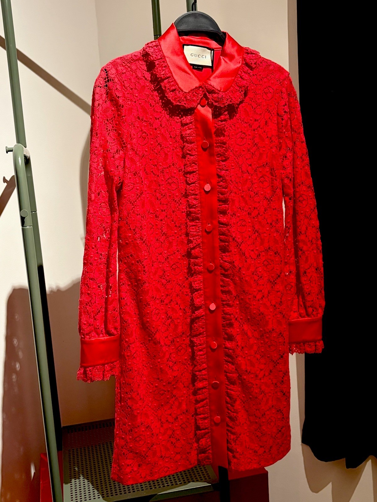 NWT Gucci Lace Collared Cluny Mini Dress 42 Fits Like Small-Medium Ships FREE!