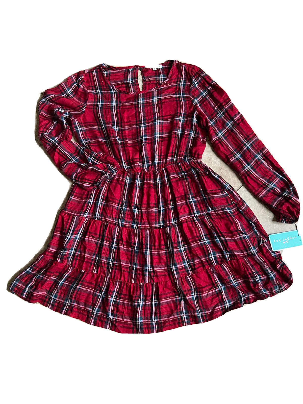 Copper Key Flannel Juniors Dress Plaid Soft Plaid Holiday Casual Size Large
