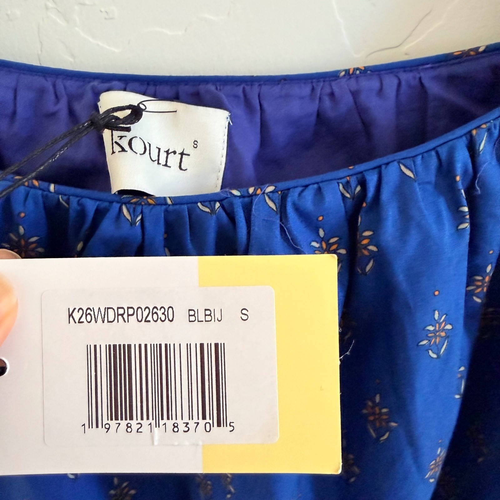 Few Moda Kourt Nya Cotton Relaxed Mini Shift Dress Size Small Blue Bijou