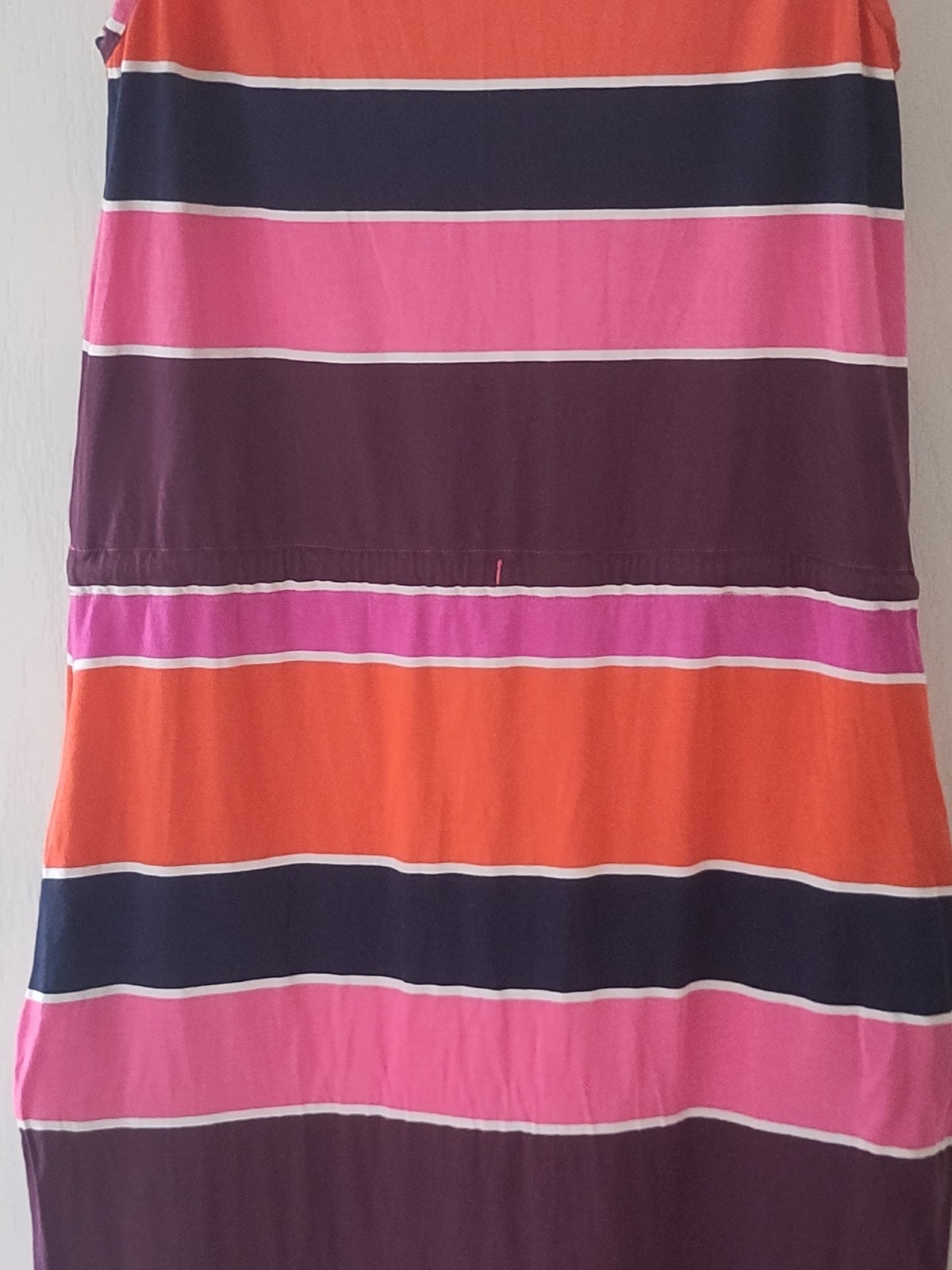 Boden Striped Sleeveless Midi Spring/ Summer Dress- Size 8R- pockets- waist tie