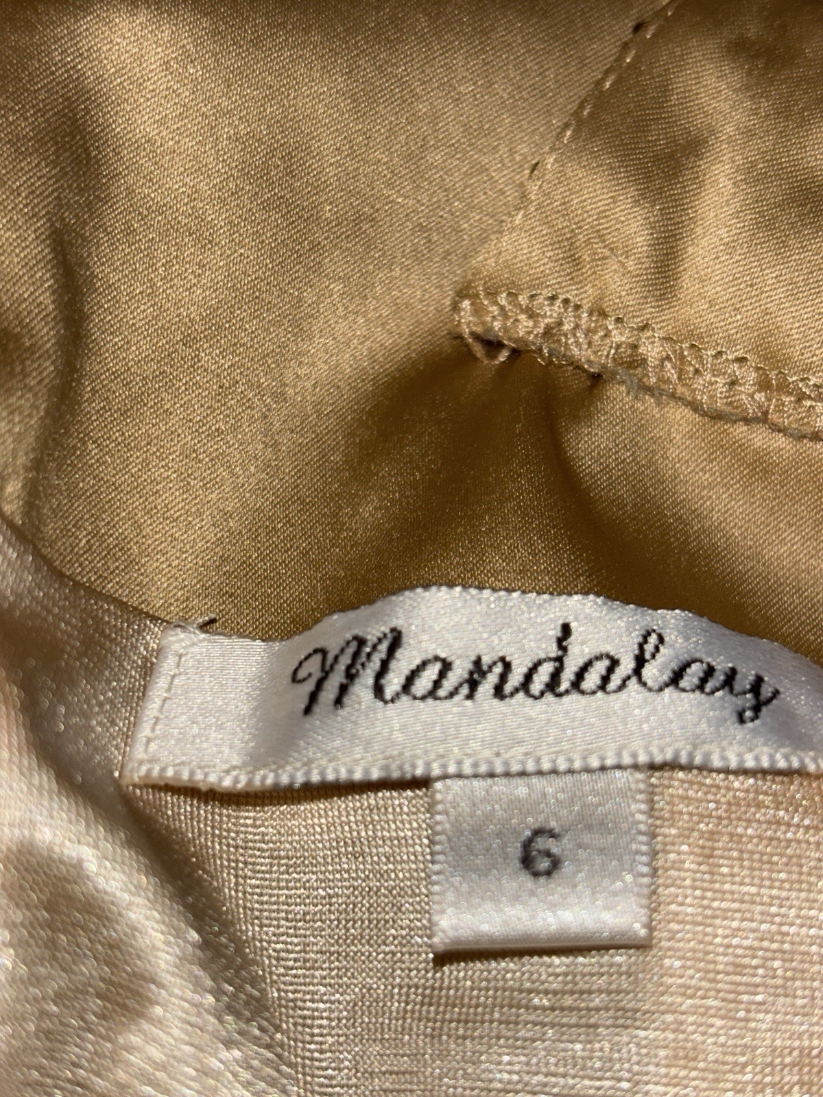 MANDALAY Privee Rainbow Stone Beaded Pleated Silk Elegant Cocktail Dress Women 6