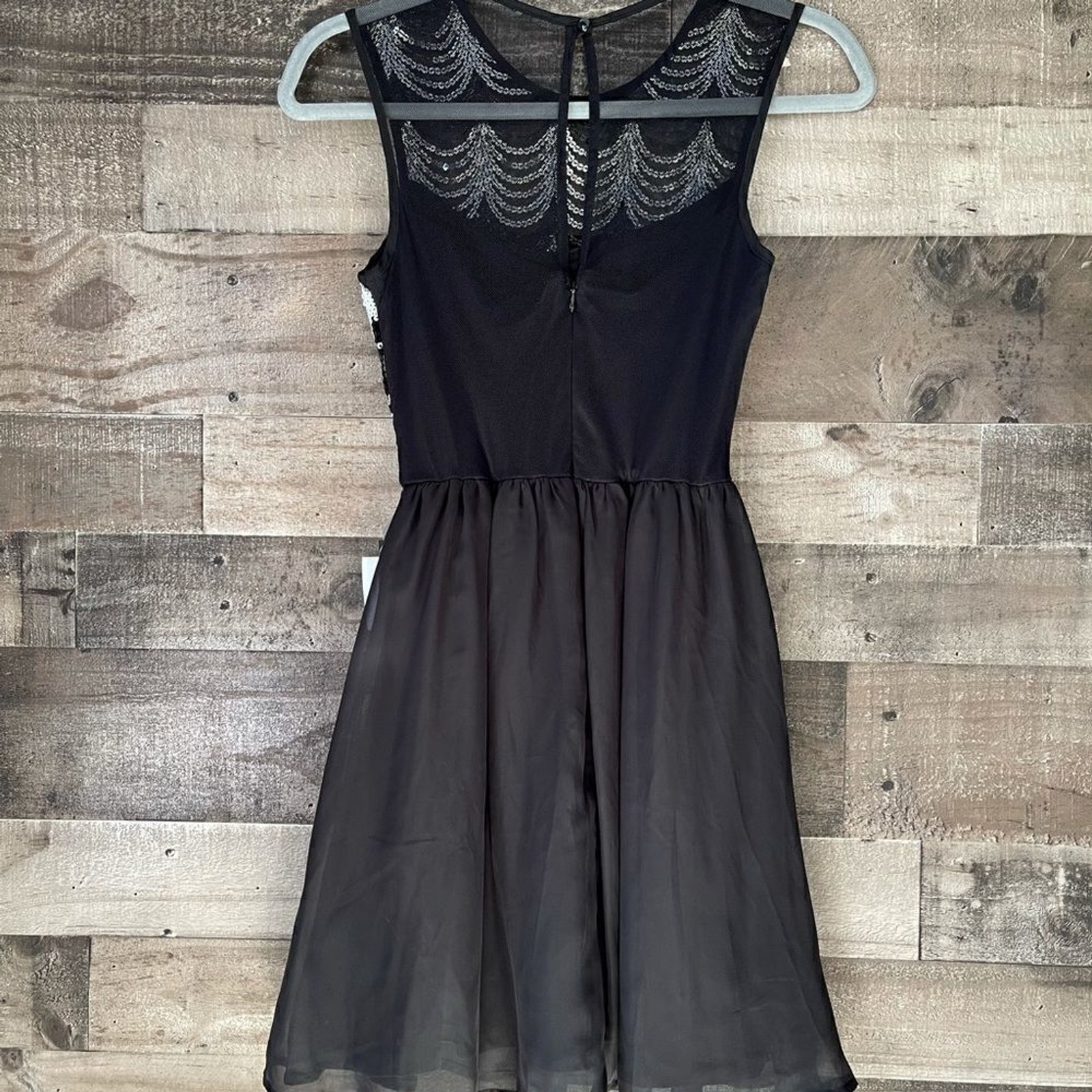 NWT Black and Silver Cocktail Dress by As U Wish‎