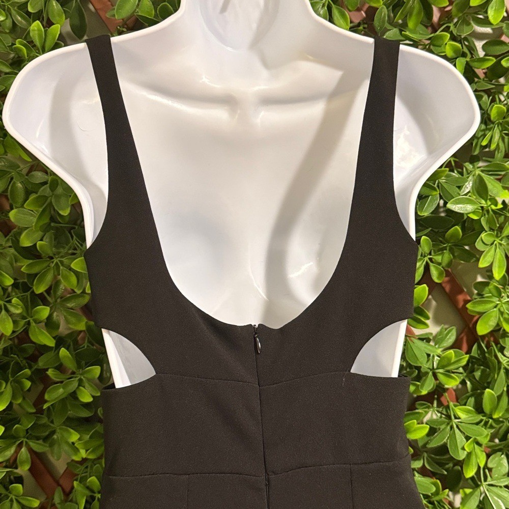 Simply Desirable Black Sleeveless Cutout Column Dress