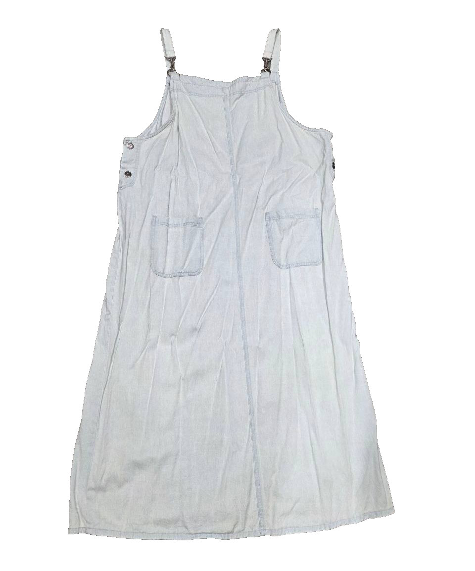 HSZ studio woman Vintage denim overall dress Light Blue Sz 2X A004537