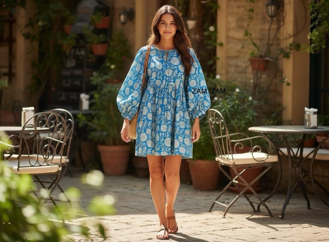 Exclusive Indian Boho Mini Dress | Handmade Women’s Organic Cotton Fashion