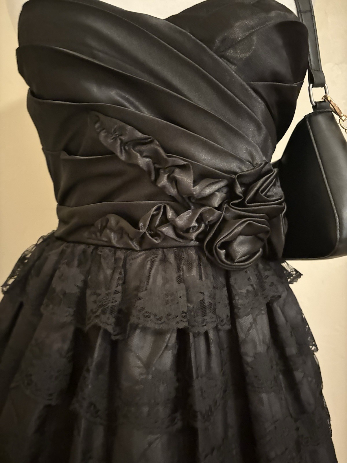 Y2K Black Strapless Dress