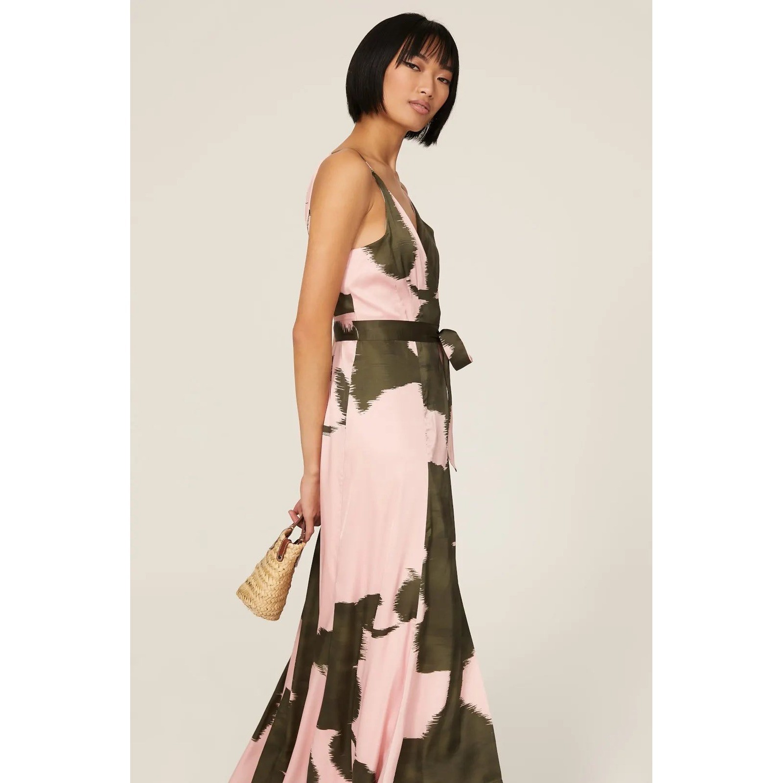 Hutch Leah Wrap Maxi Dress V-Neck High-Low Sleeveless Summer