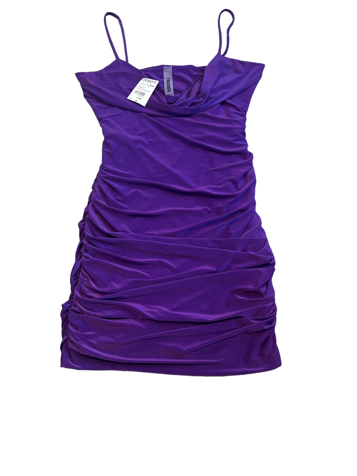 Tresser Junior Girls Slinky Ruched Cami Mini Dress S(1-3) NWT
