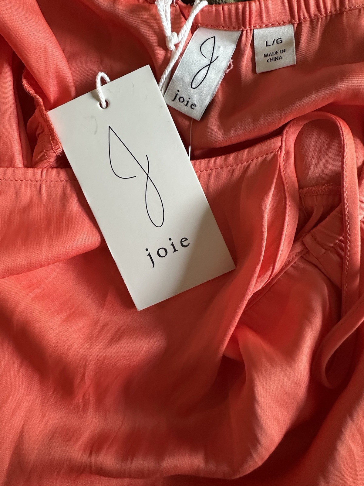 Joie Coral Solid Tiered Ruffle Pleated Scoop Neck Maxi Dress Strappy L